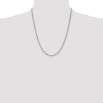 14k White Gold 2.5mm Semi-Solid Figaro Chain - Product Photo