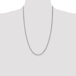 14k White Gold 2.5mm Semi-Solid Figaro Chain - Product Photo