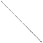 14k White Gold 2.5mm Semi-Solid Figaro Chain - Product Photo