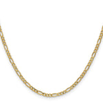 14k 2.5mm Semi-Solid Figaro Chain - Product Photo