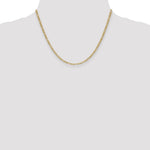 14k 2.5mm Semi-Solid Figaro Chain - Product Photo