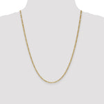 14k 2.5mm Semi-Solid Figaro Chain - Product Photo