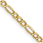 14k 2.5mm Semi-Solid Figaro Chain - Product Photo