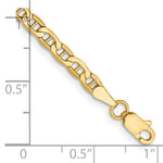 14k 3.2mm Semi-Solid Anchor Chain Anklet - Product Photo