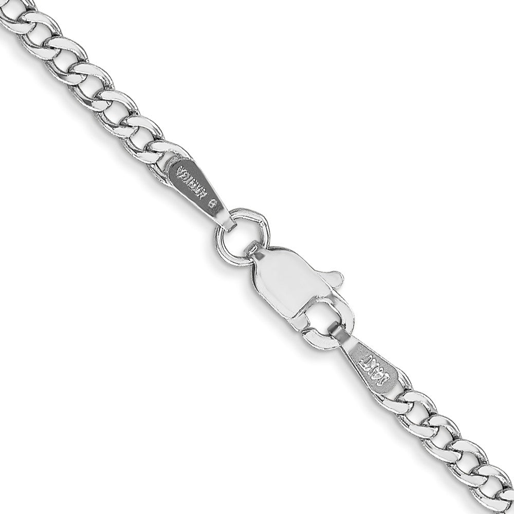 14k WG 2.5mm Semi-Solid Curb Chain - Product Photo