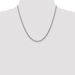 14k White Gold 2.5mm Semi-Solid Curb Chain - Product Photo