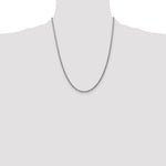 14k White Gold 2.5mm Semi-Solid Curb Chain - Product Photo