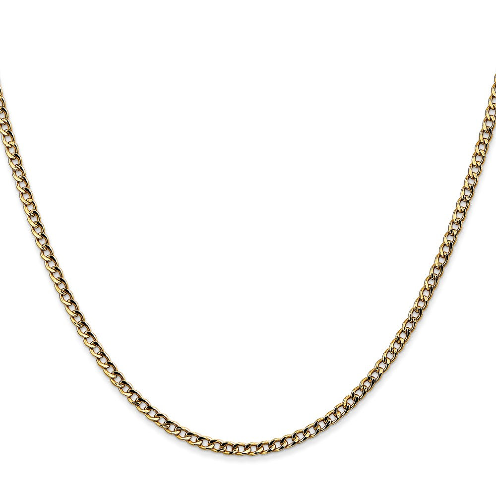 14k 2.5mm Semi-Solid Curb Chain - Product Photo