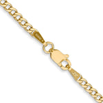 14k 2.5mm Semi-Solid Curb Chain - Product Photo