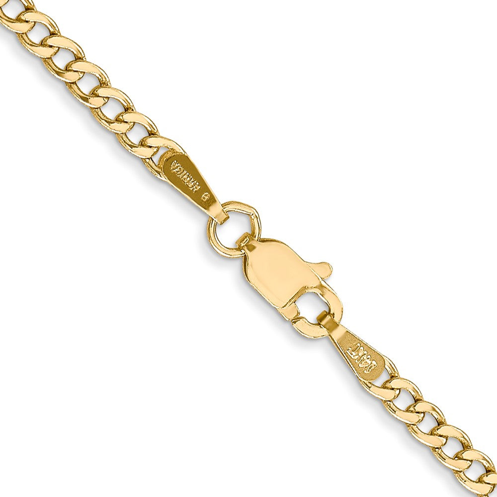 14k 2.5mm Semi-Solid Curb Chain - Product Photo