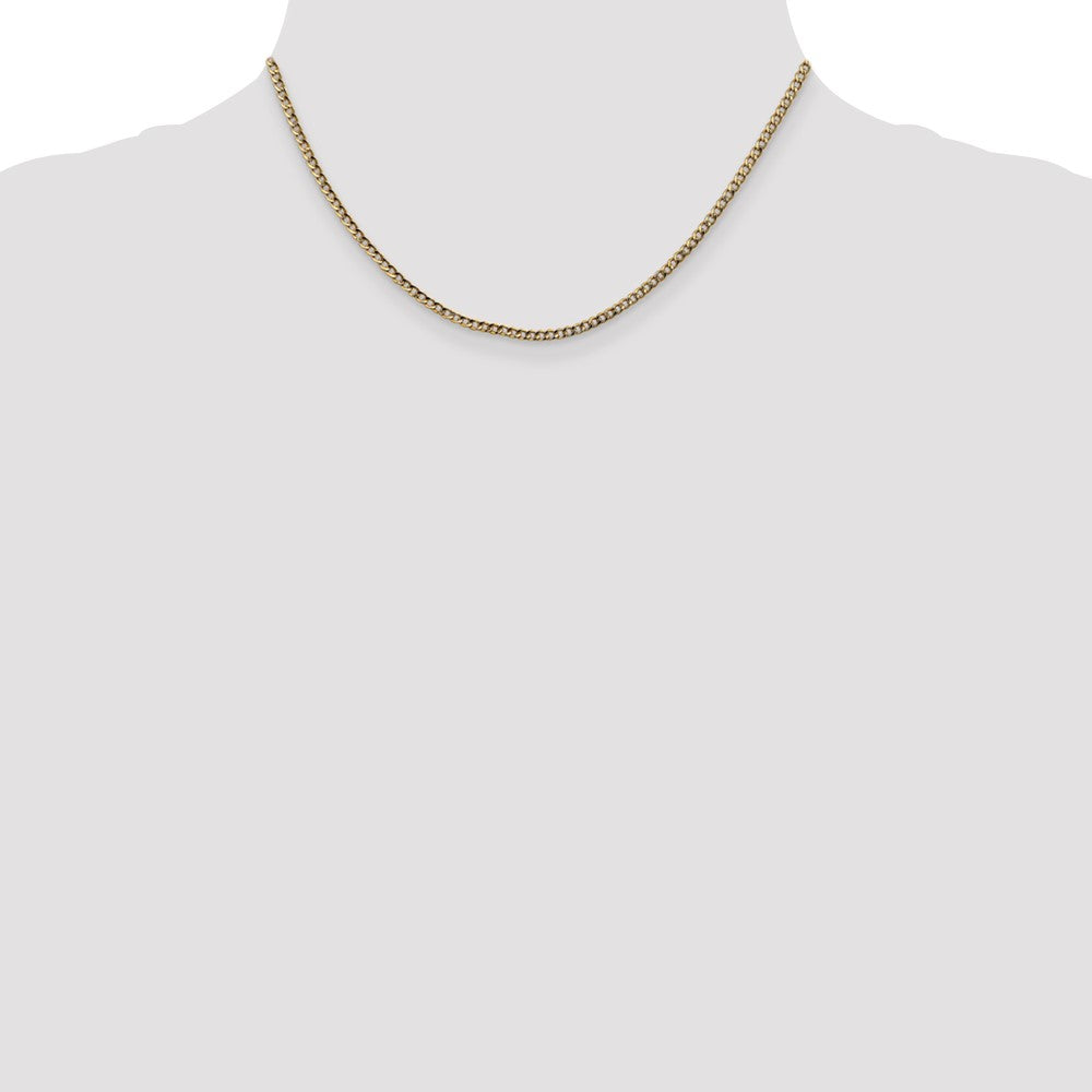 14k 2.5mm Semi-Solid Curb Chain - Product Photo
