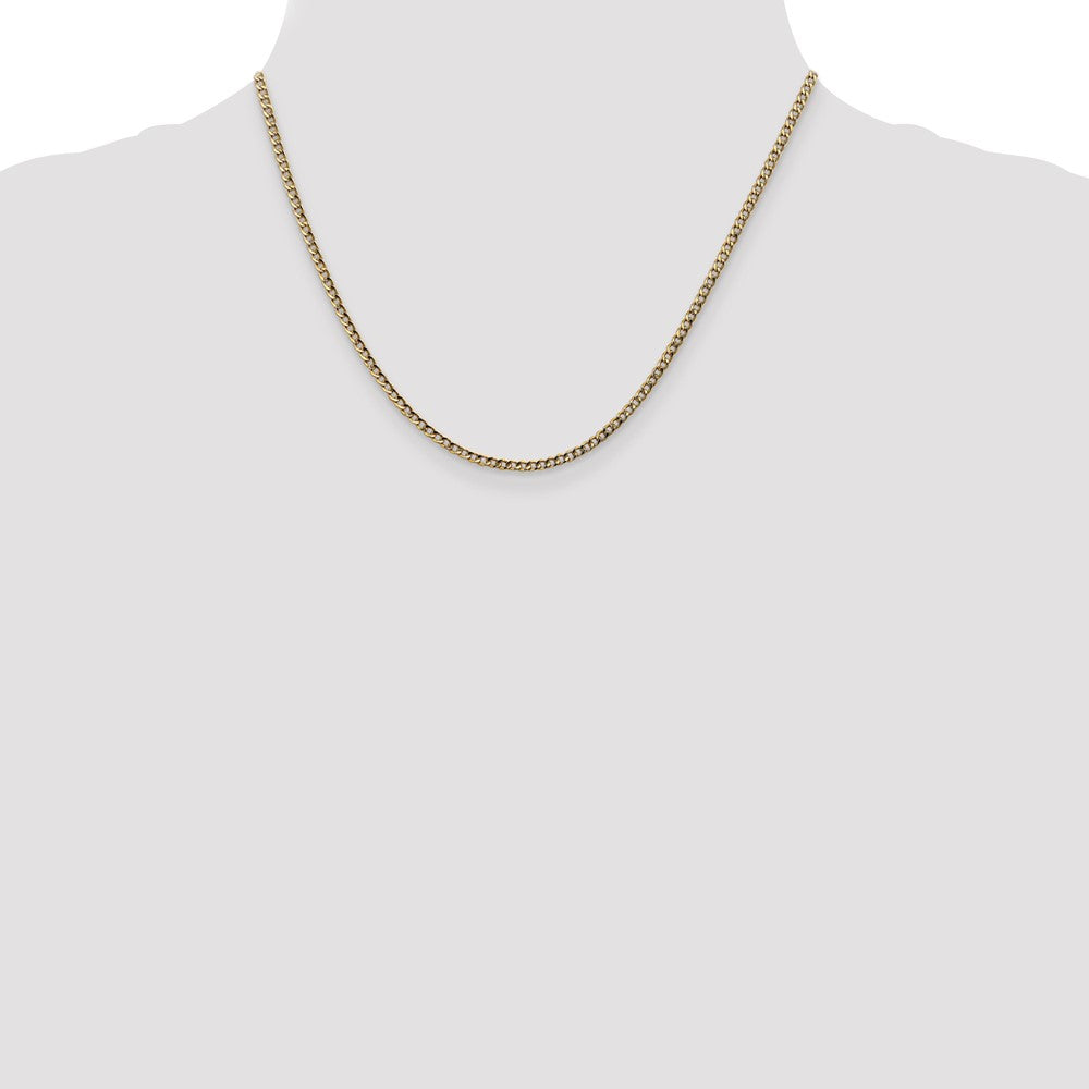 14k 2.5mm Semi-Solid Curb Chain - Product Photo