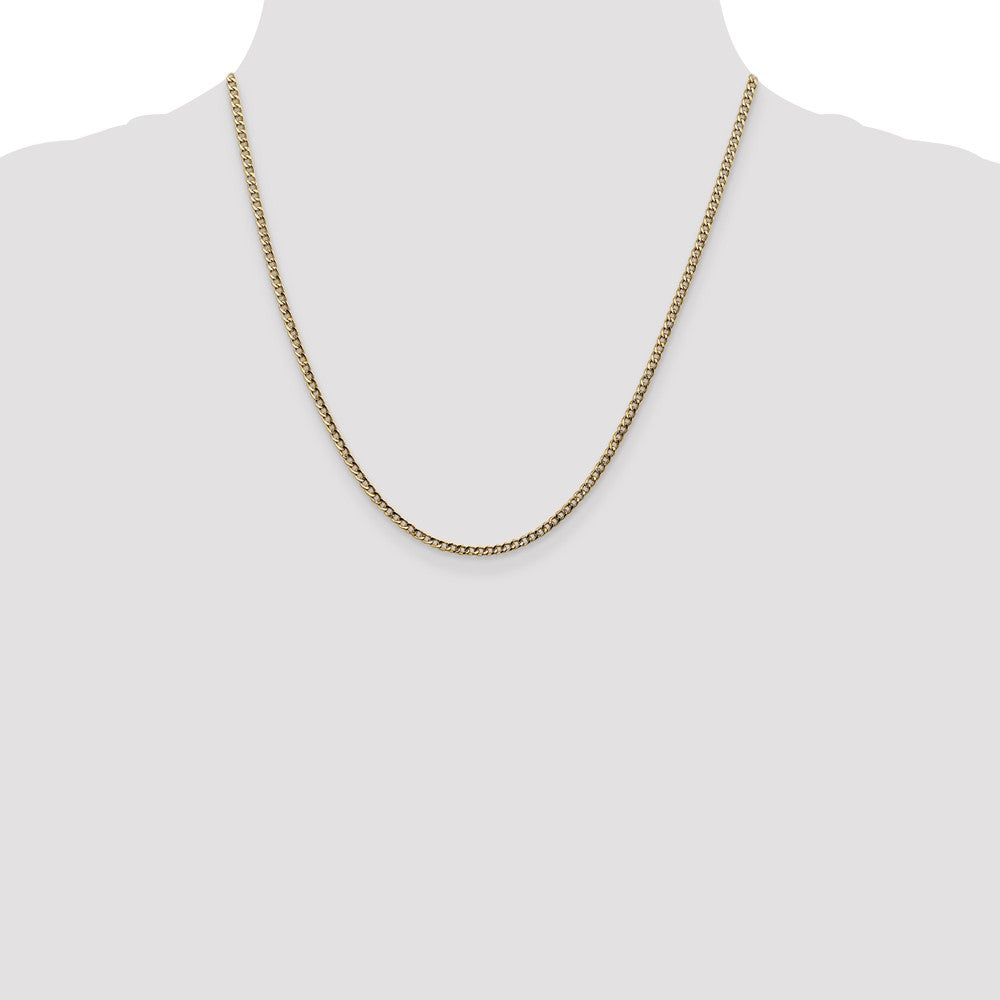 14k 2.5mm Semi-Solid Curb Chain - Product Photo