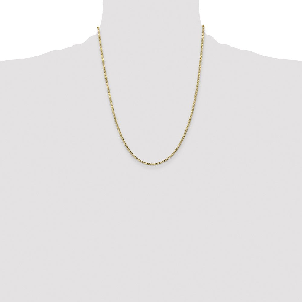 14k 2.5mm Semi-Solid Curb Chain - Product Photo