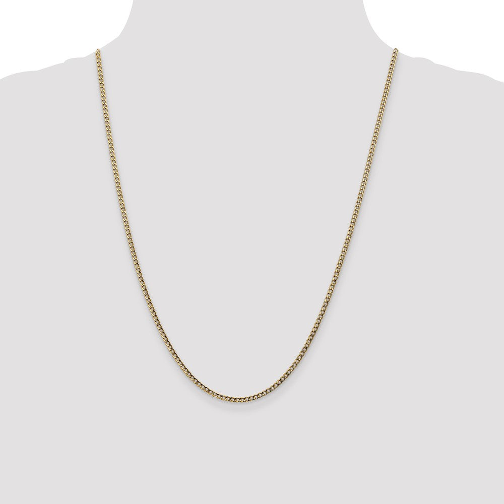 14k 2.5mm Semi-Solid Curb Chain - Product Photo