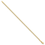 14k 2.5mm Semi-Solid Curb Chain Anklet - Product Photo