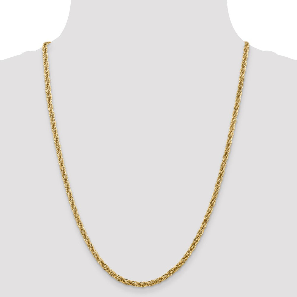 14k 3.3mm D/C Semi-Solid Chain - Product Photo