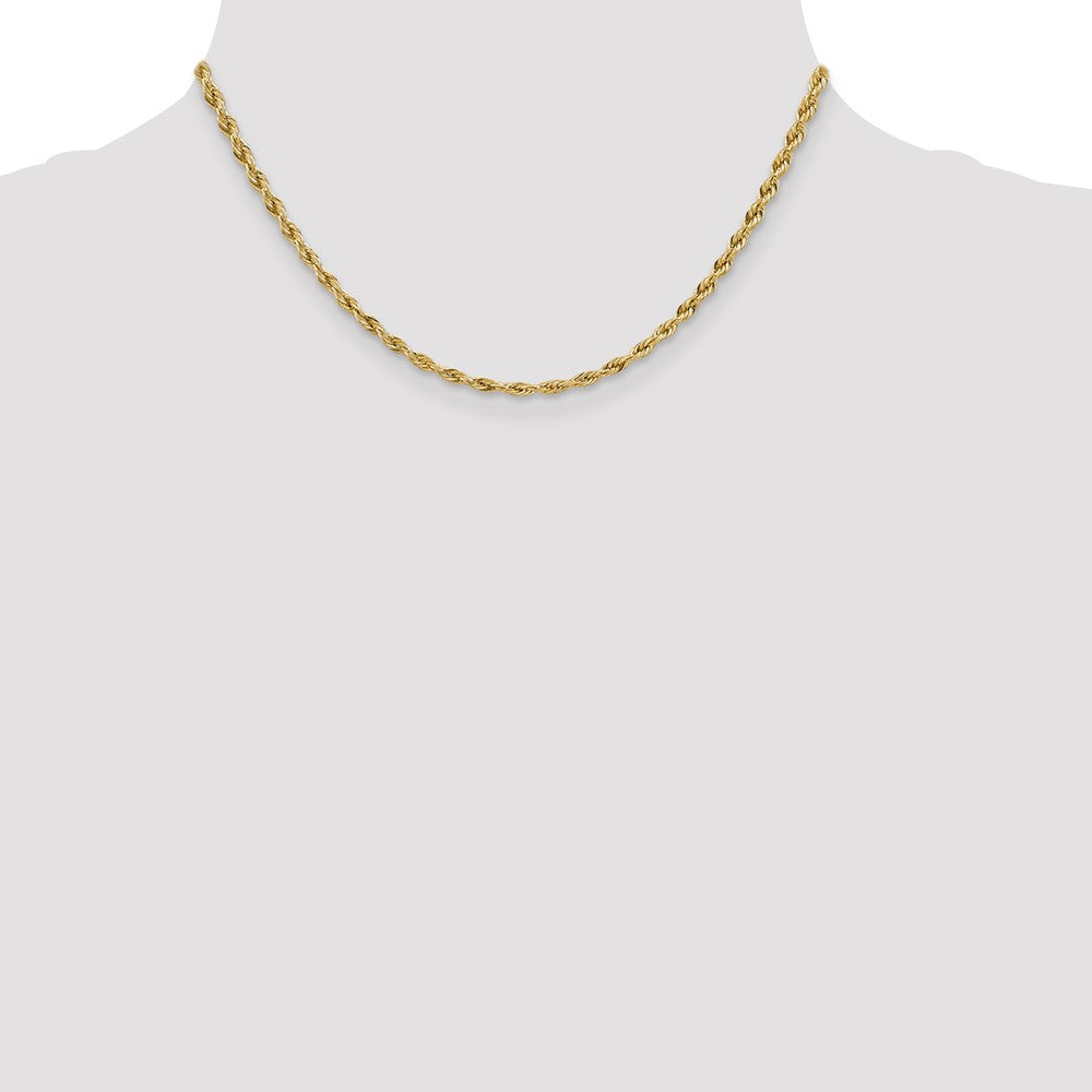 14ky 3.0mm Semi-Solid Rope Chain - Product Photo