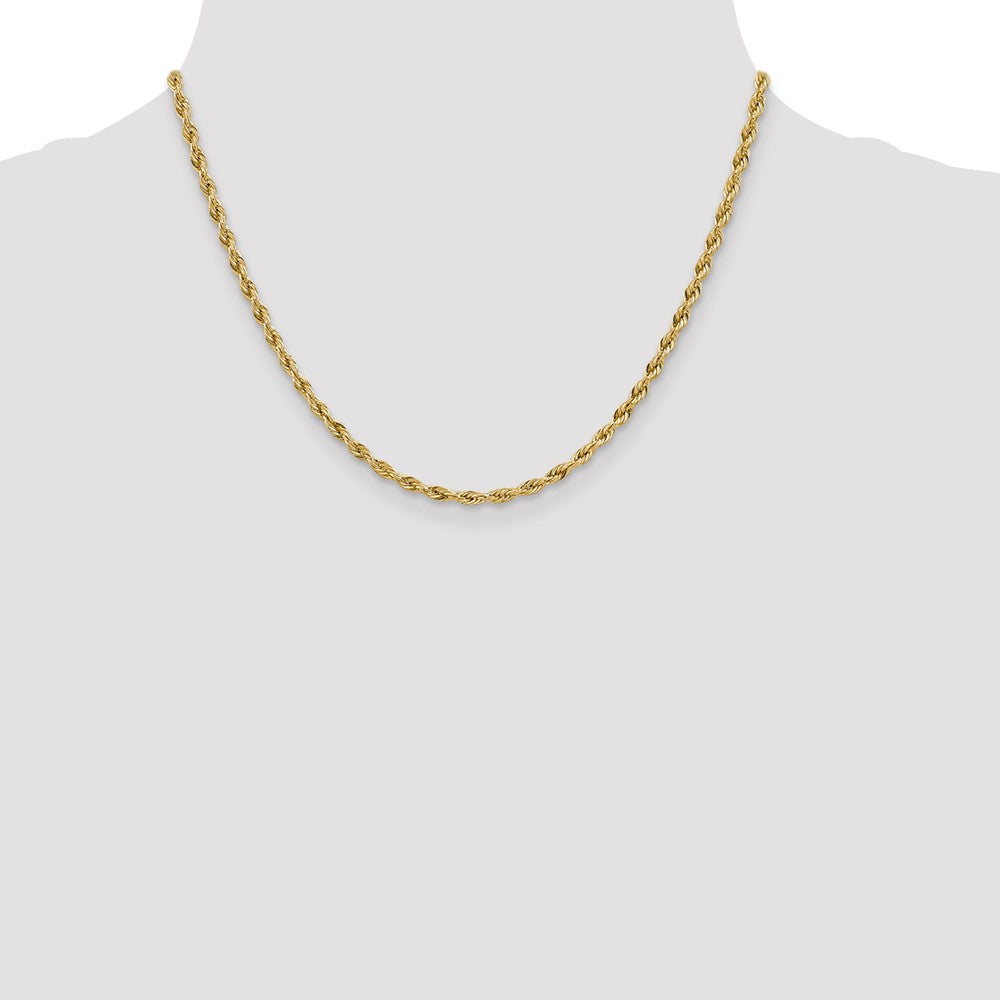 14ky 3.0mm Semi-Solid Rope Chain - Product Photo