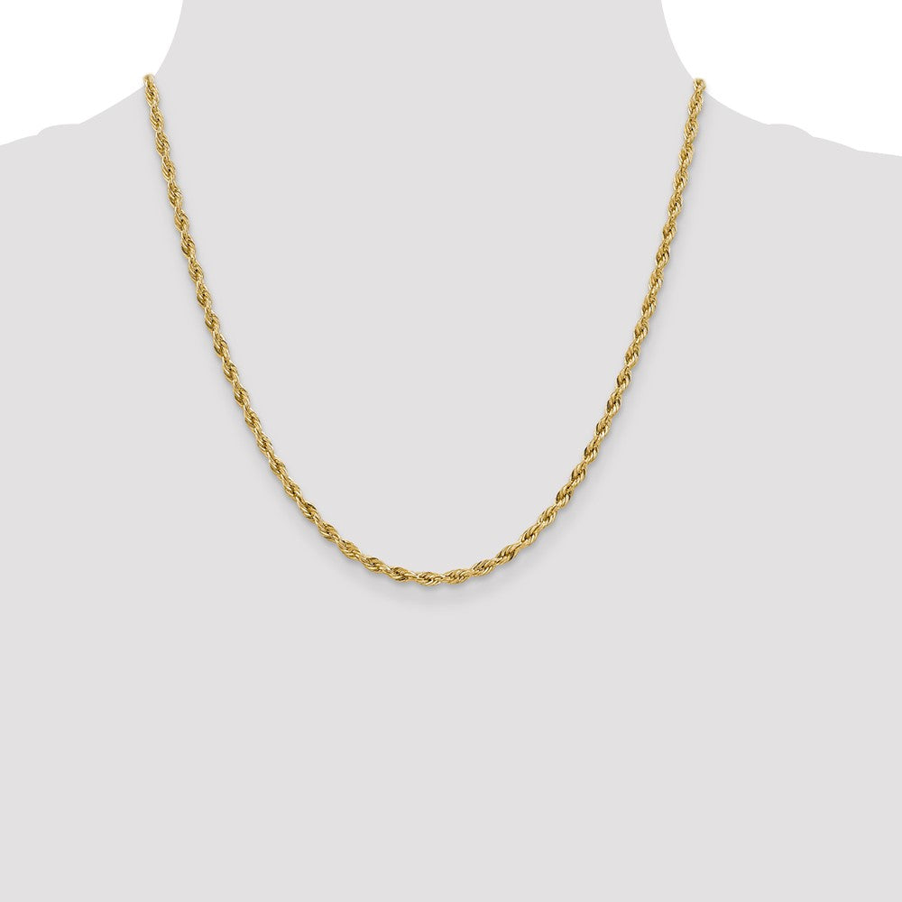 14ky 3.0mm Semi-Solid Rope Chain - Product Photo