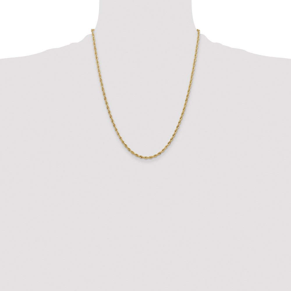 14ky 3.0mm Semi-Solid Rope Chain - Product Photo