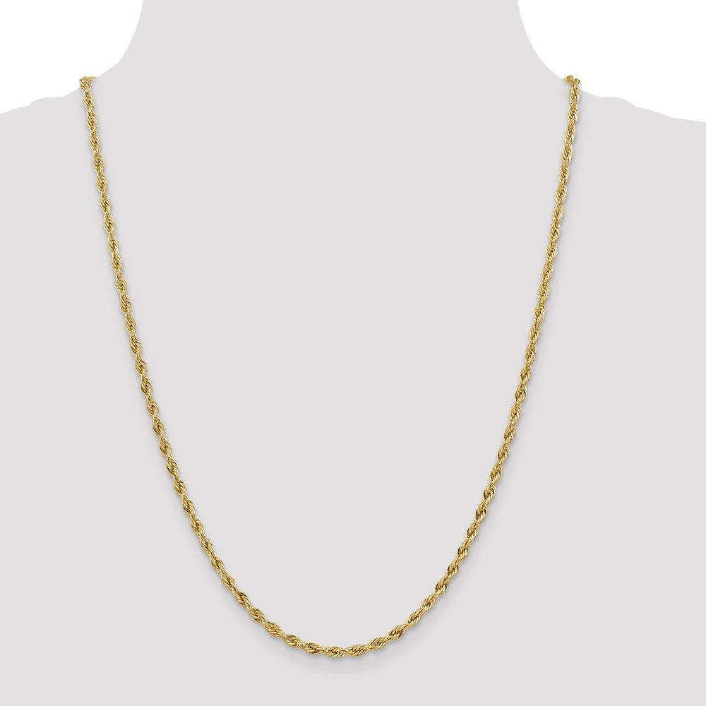 14ky 3.0mm Semi-Solid Rope Chain - Product Photo