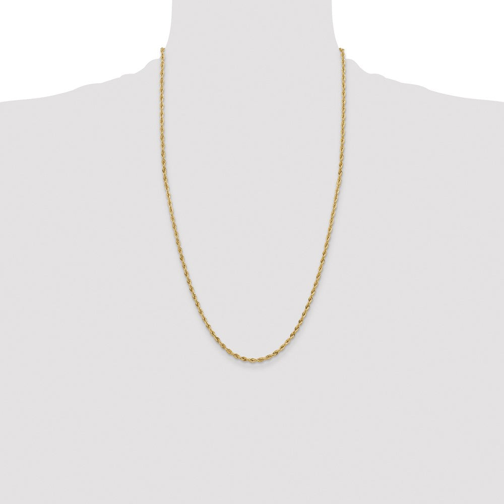 14ky 3.0mm Semi-Solid Rope Chain - Product Photo