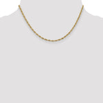 14ky 2.8mm Semi-Solid Rope Chain - Product Photo