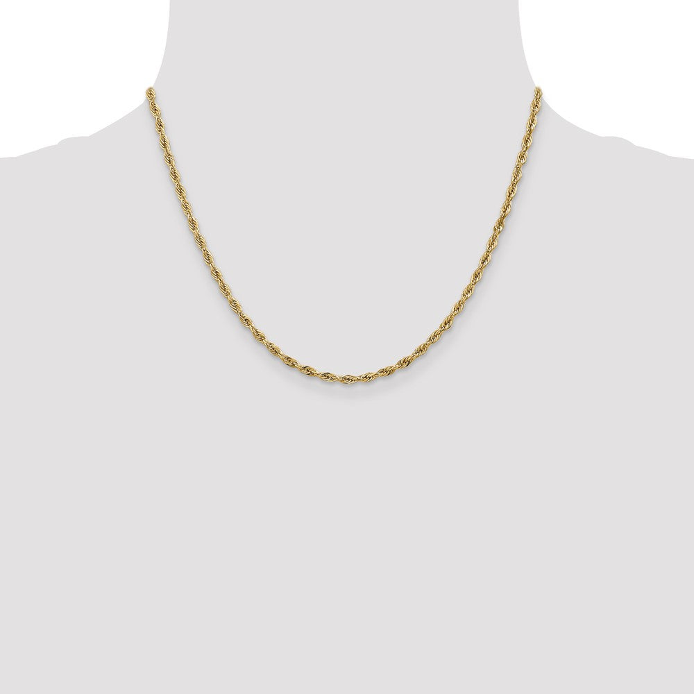 14ky 2.8mm Semi-Solid Rope Chain - Product Photo