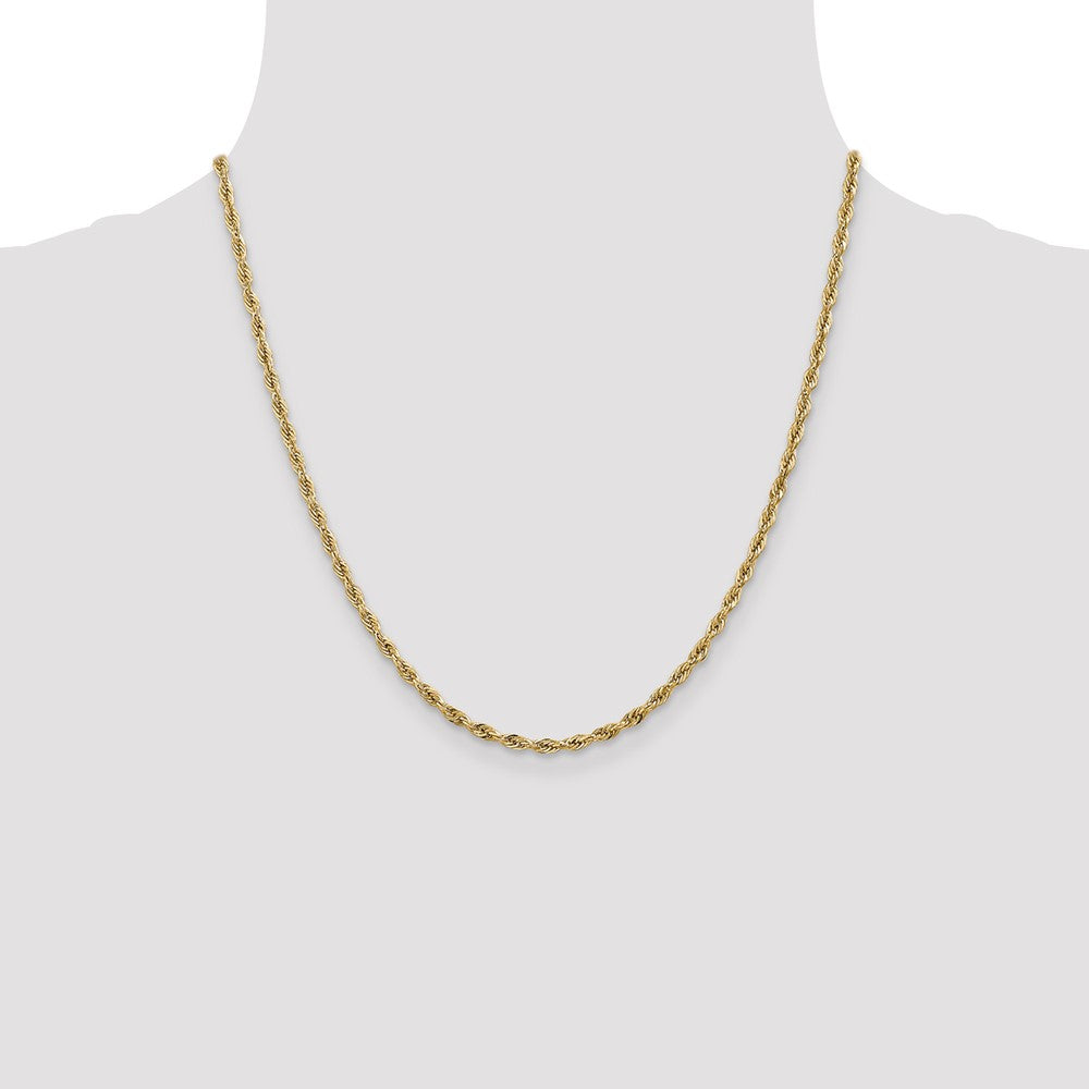 14ky 2.8mm Semi-Solid Rope Chain - Product Photo
