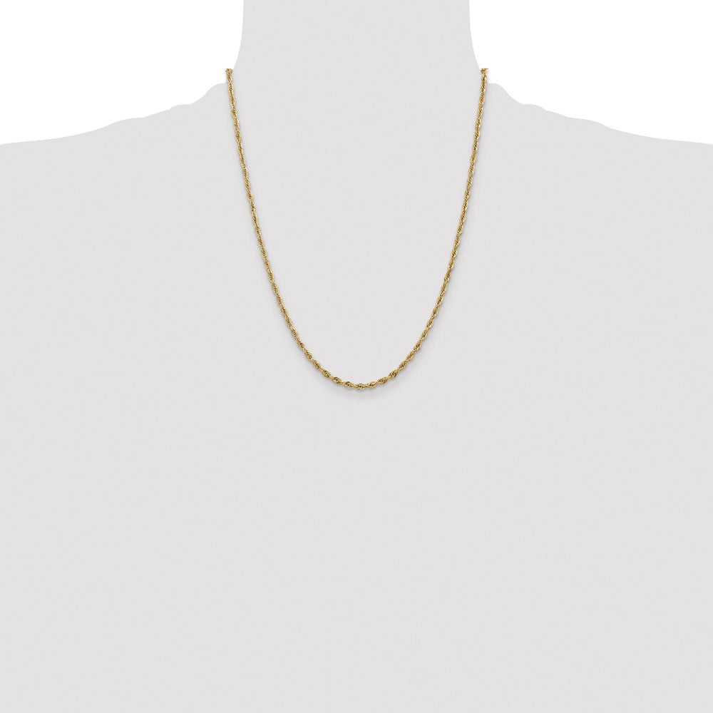 14ky 2.8mm Semi-Solid Rope Chain - Product Photo