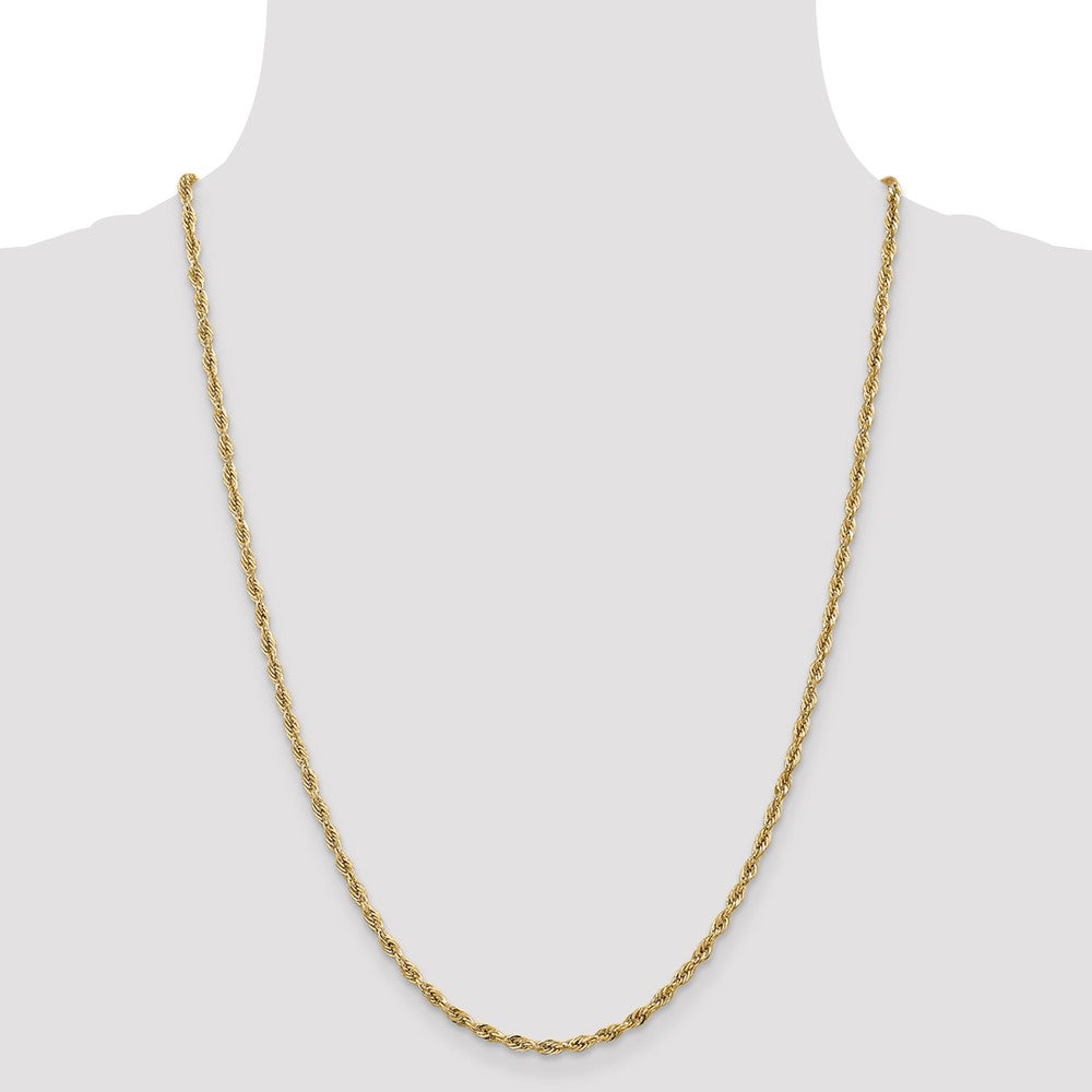 14ky 2.8mm Semi-Solid Rope Chain - Product Photo