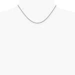14K White Gold 1.5mm Semi-Solid Round Box Chain Necklace 16"-30" - Product Photo