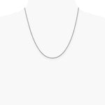14K White Gold 1.5mm Semi-Solid Round Box Chain Necklace 16"-30" - Product Photo