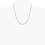 14K White Gold 1.5mm Semi-Solid Round Box Chain Necklace 16"-30" - Product Photo