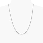14K White Gold 1.5mm Semi-Solid Round Box Chain Necklace 16"-30" - Product Photo