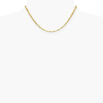 14K Yellow Gold 2.75 mm Lightweight Singapore Chain Necklace 16"-24" - Product Photo
