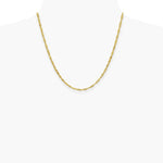 14K Yellow Gold 2.75 mm Lightweight Singapore Chain Necklace 16"-24" - Product Photo