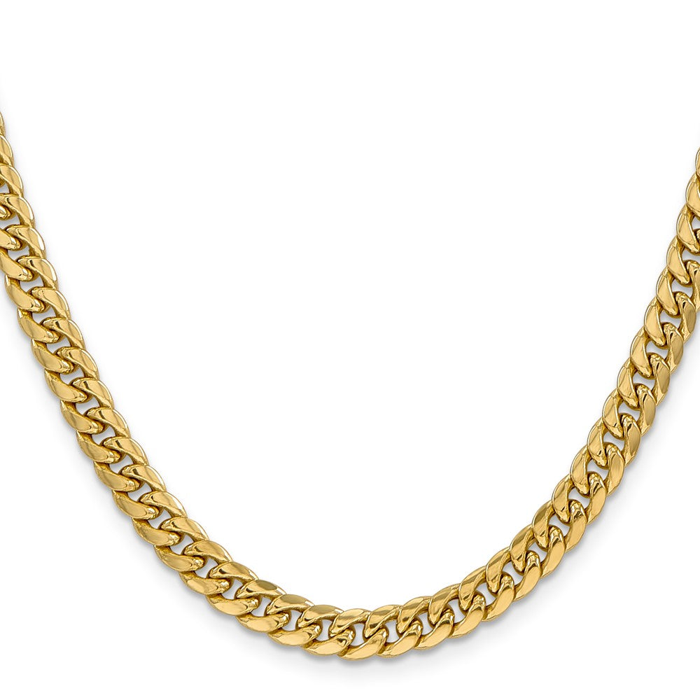 14k 6mm Semi-Solid Miami Cuban Chain - Product Photo