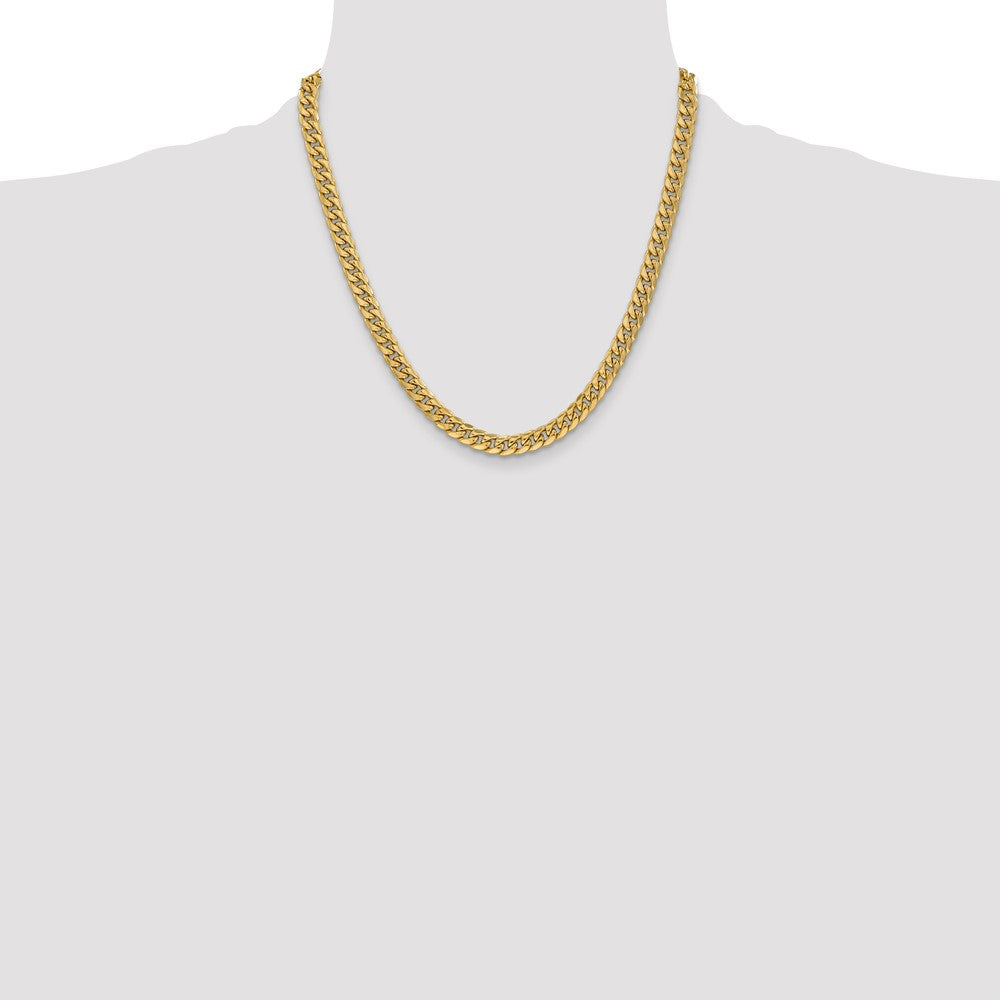 14k 6mm Semi-Solid Miami Cuban Chain - Product Photo