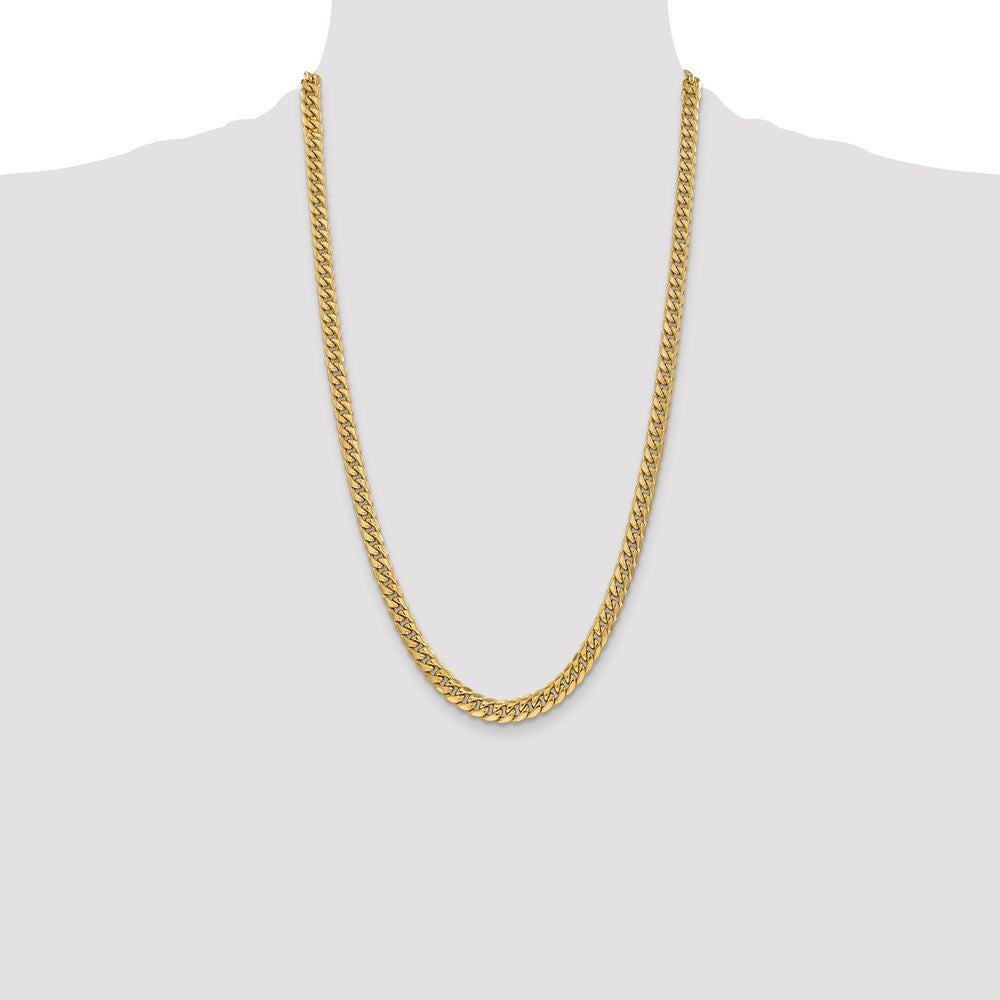 14k 6mm Semi-Solid Miami Cuban Chain - Product Photo