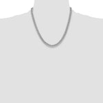 14k White Gold 6mm Semi-Solid Miami Cuban Chain - Product Photo