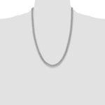 14k White Gold 6mm Semi-Solid Miami Cuban Chain - Product Photo