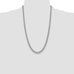 14k White Gold 6mm Semi-Solid Miami Cuban Chain - Product Photo