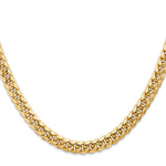 14k 6.75mm Semi-Solid Miami Cuban Chain - Product Photo