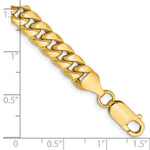 14k 6.75mm Semi-Solid Miami Cuban Chain - Product Photo