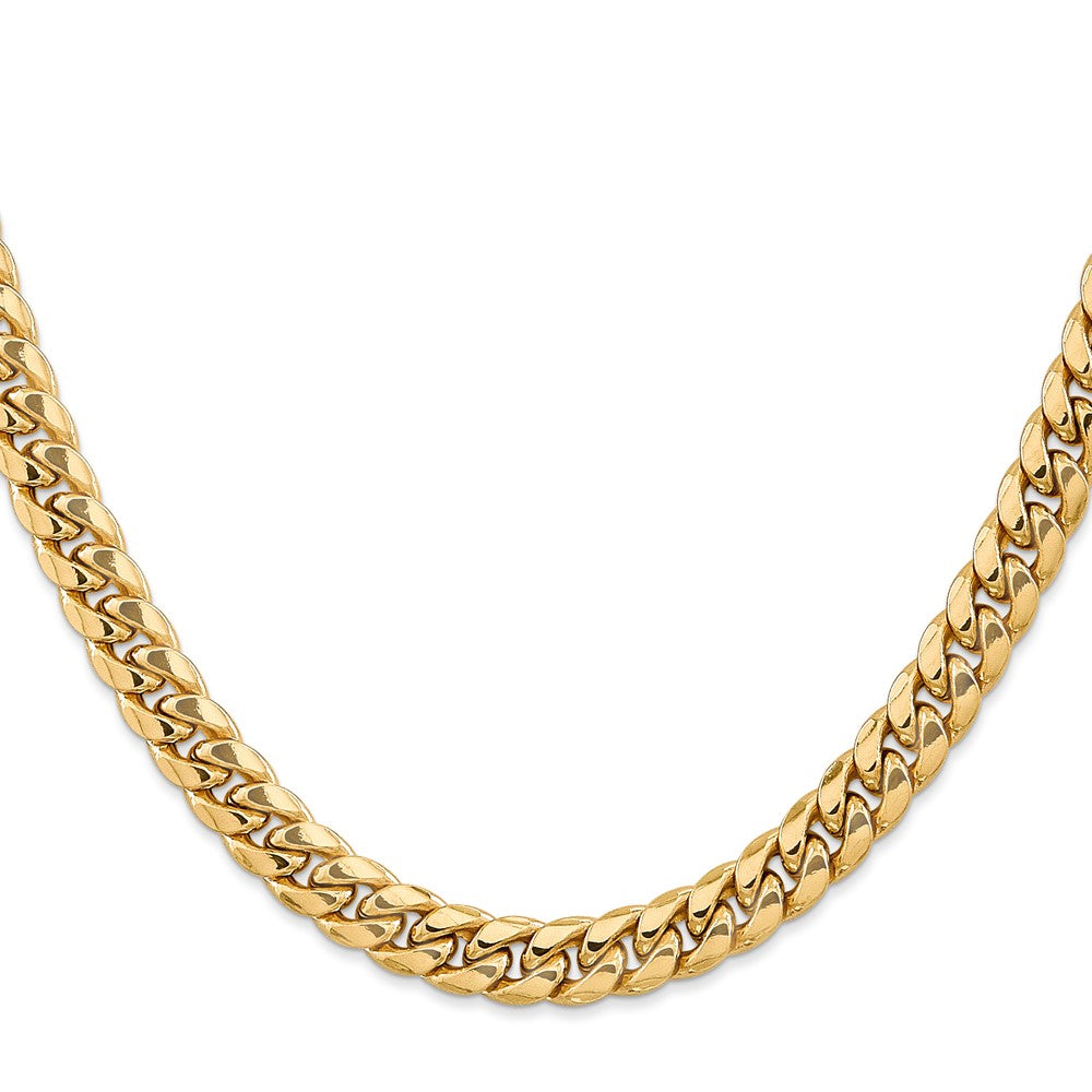 14k 7.3mm Semi-Solid Miami Cuban Chain - Product Photo