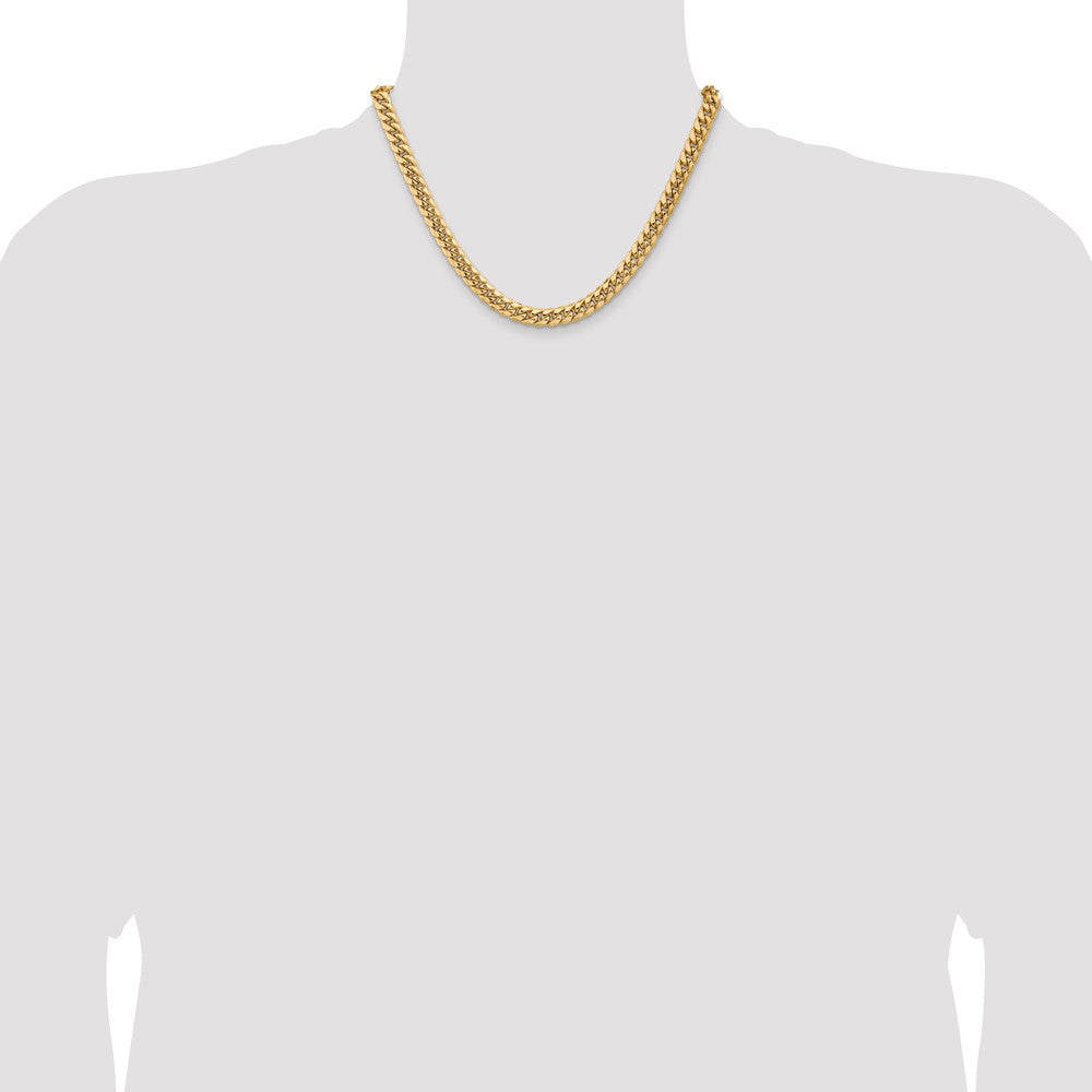 14k 7.3mm Semi-Solid Miami Cuban Chain - Product Photo