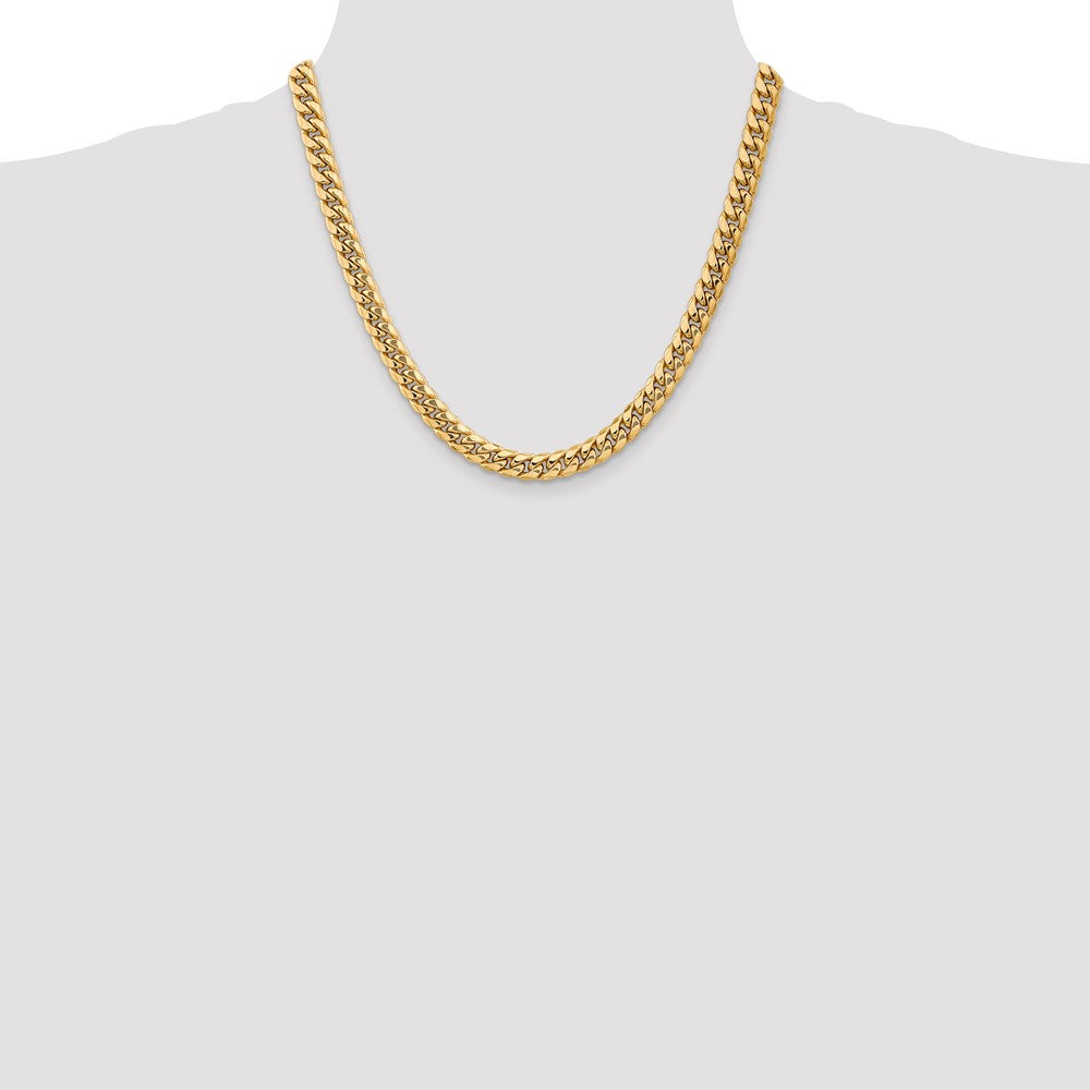 14k 7.3mm Semi-Solid Miami Cuban Chain - Product Photo