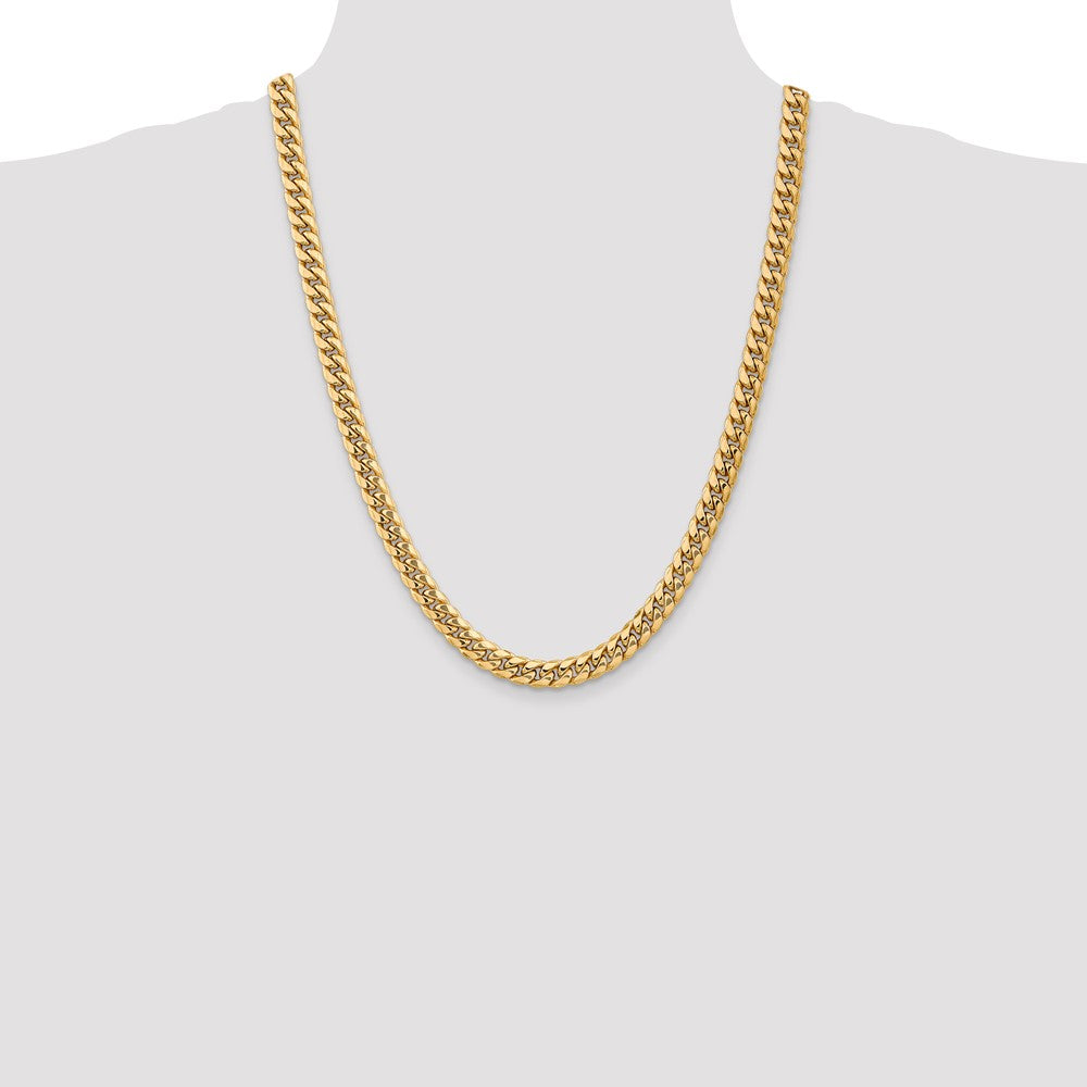 14k 7.3mm Semi-Solid Miami Cuban Chain - Product Photo